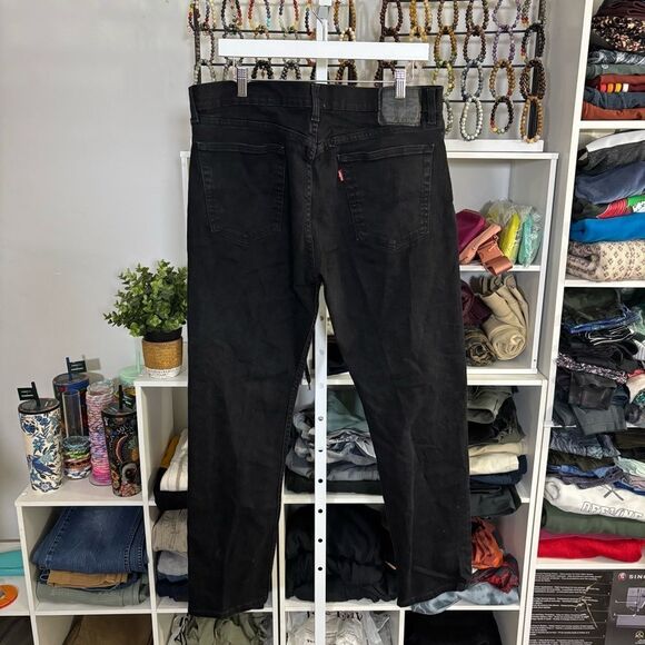 Levi's Black Relaxed Jeans 36x32 dark denim jeans 502 - Picture 5 of 8